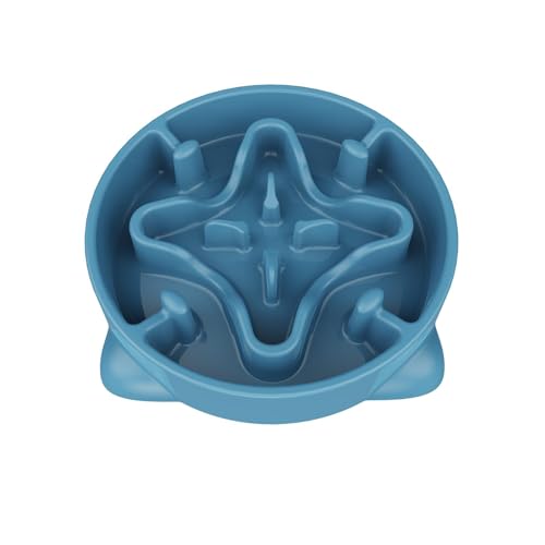Slow Feeder Dog Bowls Medium Breed, Dog Food Bowl Medium Anti-Choking Bloat Stop Puzzle Healthy Eating Bowl (Blue, 2 Cup) - color: Blue, size: 2 Cup