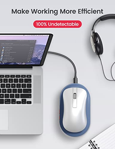 Vaydeer Ultra Slim Mouse Mover, Air 3 Mouse Jiggler with Adjustable Interval Timer, Undetectable & Noiseless, Simulates Realistic Movement, Driver-Free Shaker for Keeping The PC Active (Light Purple) - color: Light Purple, style: Button Control