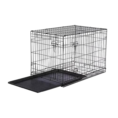 Garvee 42 Inch Dog Crate, Portable Dog Crate with Slide Out Tray, Top & Front Door, Folding Small Critter Cage for Dog, Cat, Bunny, Ferret, Chinchilla, Cat, Rat