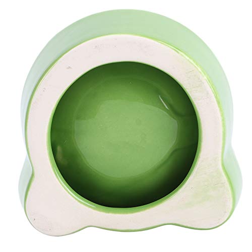 Valentine's Day Carnival xianshi Pet Food Bowl, Food Water Feeding Bowls Practical Pet Feeding Bowl, Ceramic Bowl Gerbils for Hamsters Pigeons (Frog)