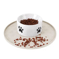 Silicone Pet Food Mat - Waterproof Dog Food Bowl Mat Cat Feeding Mat Thicker Pet Placemat Eating Mat with High Lip to Prevent Spills, Dog Cat Water Bowl Mat for Messy Drinkers to Protect Floors, Beige - color: Beige