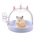 Portable Hamster Cage with Water Bottle,Hamster Carrier Cage High Permeability Travel Carry Cage Case for Gerbils Mice Guinea Pigs Sugar Glider Small Pet(Purple) - color: 【Purple】