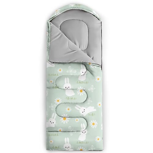 AILONEN Cartoon Car Sleeping Bags,Lightweight & Waterproof,3 Season Warm & Cool Weather,Cute Stars Printed Vehicles Transportation Sleeping Bags for Boys,Kids,Adults Travelling,Outdoors - color: Rabbit1