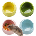 VanEnjoy 4 Pack Small Hamster Food Bowl Ceramic Guinea Pig Food Dish No Spill Hamster Food and Water Bowl Small Animal Food Bowl - Pink Blue Yellow and Green - size: 2.5"*1.78"