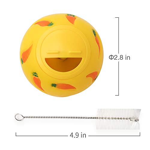 Niteangel Treat Ball, Snack Ball for Small Animals (Small, Yellow & Green) - color: Yellow & Green