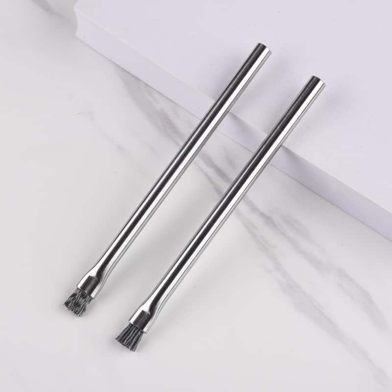 2pcs Stainless Steel Aquarium Algae Brush Fish Tank Landscaping Stone Cleaner