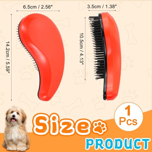 Small Dog Brushes, Grooming Brushes Puppies Hair Remover (Orange, 2 Pcs) - color: Orange