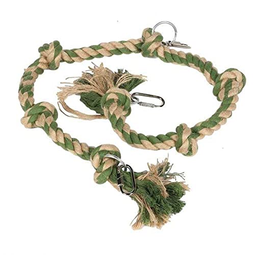 Happy Pet Nature First Rope Bridge Perch for Birds, 100cm | Natural rope bird perch bridge – encourages climbing and chewing, flexible fit for cages, available in 3 sizes