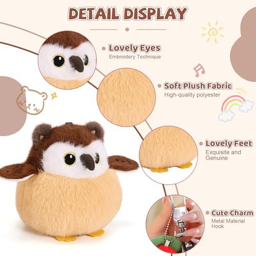 Cute Owls Plushies Bird Stuffed Animal Bag Pendant Little Owls Stuffed Plush Toy Christmas Birthday Valentine's Day Gift for Kids Girlfrends - color: Owl
