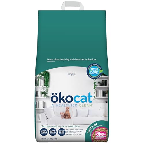 ökocat Multi-Cat Natural Wood Clumping Cat Litter, Odor Control, 12.6 Lbs - size: Medium Bag, style: Multi-cat