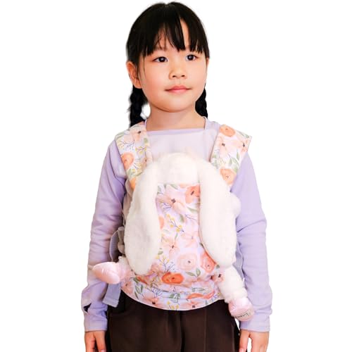 Baby Doll Carrier – Adjustable Doll Carrier for Little Girls, Front & Back Wear, Made with Soft Fabric, Fits Dolls & Stuffed Animals up to 20 Inches, Rose - style: Rose