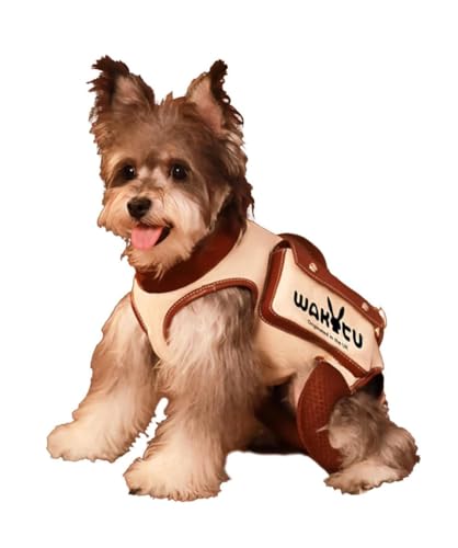 Wakytu Dog Lift Harness Dog Carrier VES Harness Adjustable Leash with Small Puppy Treat Bag,Fits Most Cars,L | stylish puppy sling carrier with handle & pocket,adjustable leash,walking & travel - color: 1.0 White, size: Large(11-16 LBS)