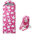 Kids Sleeping Bags - Camping Sleeping Bags with Carry Bag - Compact Sleeping Bag for Hiking, Backpacking 3 Season Warm & Cool Weather, Lightweight Waterproof Outdoor Travel for Boys Girls - color: Pink