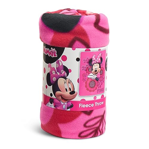 Disney Junior Minnie Mouse Fleece Throw So Many Bows 45"X60" Blanket - color: So Many Bows, size: 45" x 60"