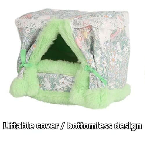Rat Hammock for Cage Chew Proof Rat Toys Warm Bed, Small Animal Hanging Stainless Steel Basket Ferret Cage Accessories and Habitats Removable Nest Mat for Hamster, Sugar Glider, Hedgehog (Pink) - color: Pink