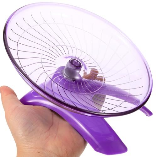 POPETPOP Silent Hamster Running Wheel 7.08 Inch Exercise Wheel for Hamsters Gerbils Hedgehogs Squirrels Quiet Small Pet Running Toy for Daily Activity - color: Purple