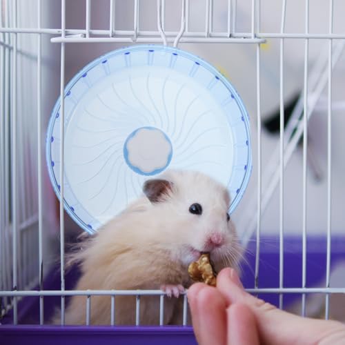 Silent Hamster Wheel 5.51 Inch Low Noise Running Wheel for Hamsters Gerbils Chinchillas Cage Exercise Toy Smooth Round Edges for Small Pets