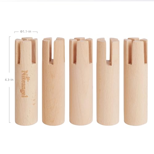 Niteangel Set of Beech Stilts for Elevating & Safely Setting Niteangel Multi-Chamber Series Maze House (Set of 5 Stilts (4.33'' H)) - size: Set of 5 Stilts (4.33'' H)