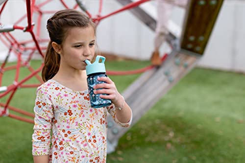 Simple Modern Kids Tritan Plastic Summit Water Bottle | 12 oz BPA-Free Cup with Covered Leak Proof Straw Lid for Boys, Girls, Toddlers | Under Construction - color: -Under Construction, style: Covered Lid | 12oz