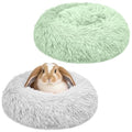 Bunny Bed 2 Pack Large Rabbit Hideout Soft & Comfortable | Small Animal Bedding, Cozy Bed Mat, Warm Hideaway, Cage Accessories for Guinea Pig - color: Grey+Green