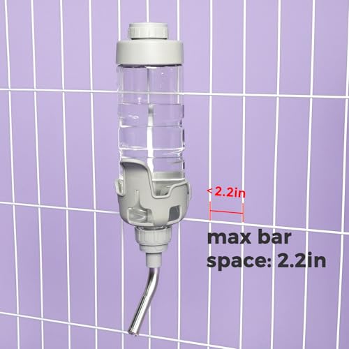 Vannon Dog Crate Water Bottle, 20oz Top-Fill Pet Water Dispenser, Grey | kennel water bottle helps keep pets hydrated longer with fewer refills and easy daily care. - color: Grey, size: 20oz