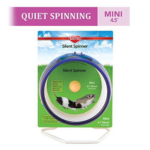 Kaytee Silent Spinner Wheel For Pet Mice and Dwarf Hamsters, Mini 4.5 Inch - size: Mini 4.5"