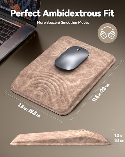 TECKNET Ergonomic Mouse Pad with Wrist Rest, Comfortable Relieves Pain | Built-in Memory Foam and Ergonomic Slope Design Relieves Carpal Tunnel Syndrome Pain, Mousepad for Office Gaming - color: Yellow