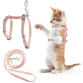 TIESOME Cat Harness and Leash Set, Adjustable Gradient Kitten Harness Escape Proof Harness with Leash for Kitty Outdoor Walking (Rabbit) - color: Rabbit