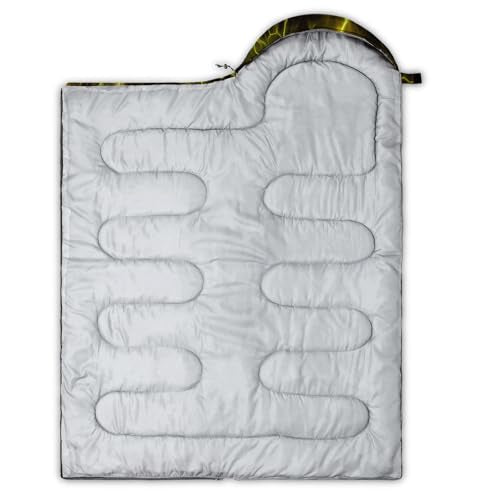 QOOMO Camping Sleeping Bags,3 Season Warm & Cool Weather,Lightweight,Waterproof Sleeping Bags for Adults & Kids,Traveling,and Outdoors,Camping Gear Equipment - color: Yellow Lighting 4