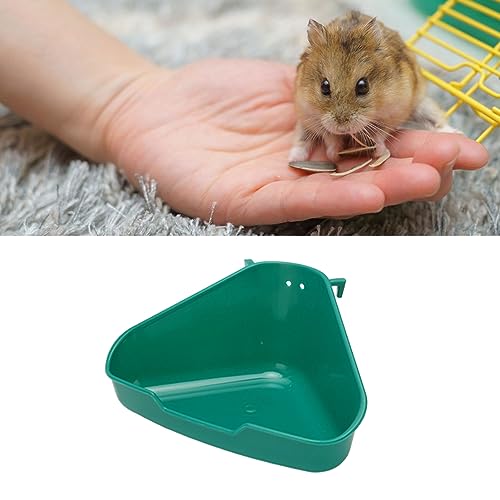 Fockety Corner Litter Pan for Ferrets, Rabbits, Rats, Guinea Pigs and Other Small Animals, Splash Proof Triangle Potty Trainer Corner Litter Bedding Box for Baby Rabbit, Chinchillas (S