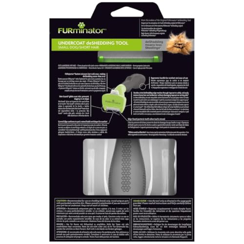 FURminator Undercoat deShedding Tool for Small Short Hair Dogs 4.5-9 kg - size: Small, style: Version 2.0