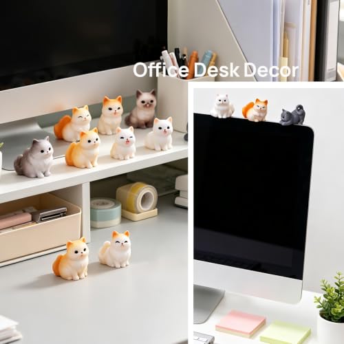 16Pcs Mini Resin Cat Figurines For Desk Decor Fairy Garden Cake Topper | Hand-Painted 1In Figurines In 16 Unique Breeds. Ideal For Desk Pet, Cake Toppers & Home Decor. Great Gift For Cat Lovers