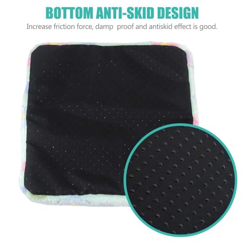 Small Animal Pet Bed, Sleeping House Habitat Nest for Guinea Pig Hamster Hedgehog Rat Chinchilla Hideout Bedding Snuggle Sack Cuddle Cup Cage Accessories with Removable Washable Mat (Blue) - color: Blue