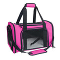 Soft Sided Carrier for Small Medium Cats Dogs,TSA Airline Approved Collapsible Travel Pet Carrier (Medium, Magenta) - color: Magenta, size: Medium