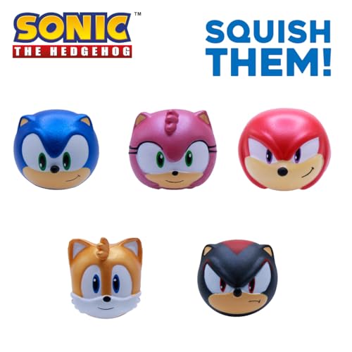 Just Toys – Sonic the Hedgehog SquishMe Series 2 Collector's Box Slow-Rise Squishy Figure 5 Pack 2.4 in - style: Series 2 Collector Box