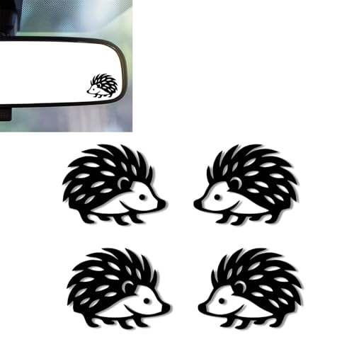 2Pcs Hedgehog Vinyl Sticker and Decal Car Rearview Mirrors Window Decor | Hedgehog Car Accessories Cute Stickers for Bathroom Decal,Computers,Water Bottle Decal Gifts for Women,Men - color: Hedgehog