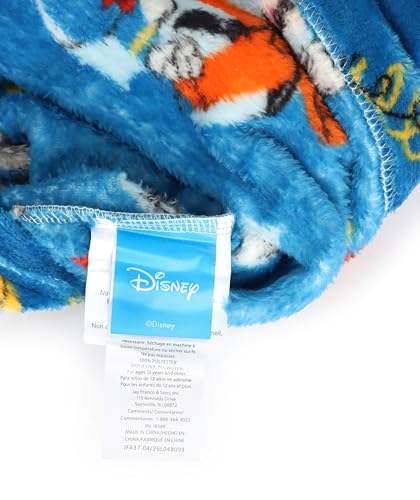 Jay Franco Wearable Throw Blanket – Oversized Plush Hooded Blanket with Pocket, Ultra Soft Cozy Fleece Throw for Lounging, Travel, Blue - Mickey Mouse, 34x38 - Adult - color: Blue - Mickey Mouse, size: Adult