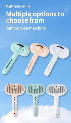 Pet Grooming Steam Brush, Pet Spray Hair Removal Comb, Anti-Static, Rechargeable, Comfortable Grip, for Dogs & Cats, Spray Hair Removal Comb, Steam Brush for Shedding & Grooming, Pink - color: Pink