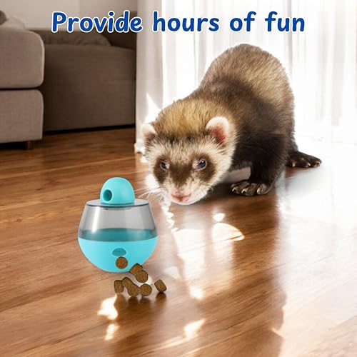 Ferret Treat Ball Interactive Toy Balls for Small Animal, Enrichment Toys Ferrets Dry Food Ball for Ferrets Guinea Pig Rat Chinchilla Hedgehog Bunny, Pet Ferret Accessories (XL, Wiggle) - size: XL