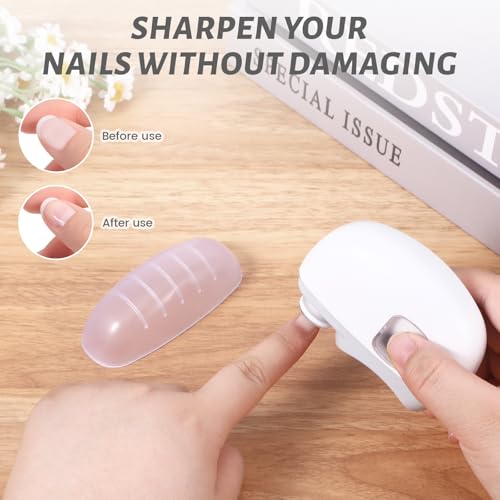 3 in 1 Electric Nail Clipper for Seniors, Baby Nail Trimmer Electric Automatic Trimmer, Safe Electric Toenail Clippers Nail File Tools for Adult, Manicure Kit Grinder with Polishing(White) - size: White