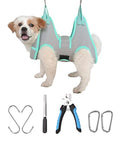 Kkiimatt XS Dog Grooming Hammock Harness, Grey, Nail Trimming, Holder, Restraint, Thick Neck Support - size: XS (14 LB Max) Silver Grey 4.5-10in