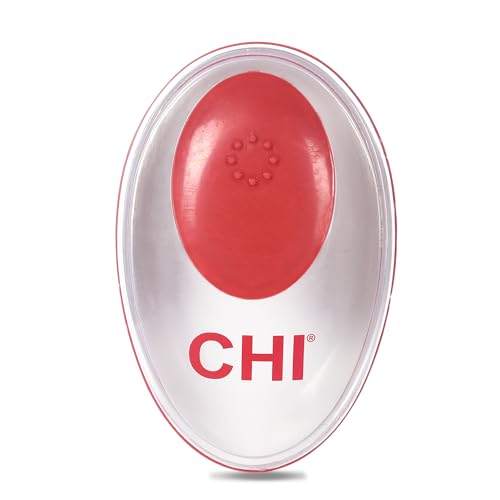 CHI for Dogs Soap Dispensing Palm Brush, Handheld Dog Bathing Scrubber with Built-In Shampoo Dispenser, Soft Rubber Bristles for Massaging and Deep Cleaning All Dog Coat Types, Red | Built-in shampoo dispenser, soft rubber bristles, massages while deep cl
