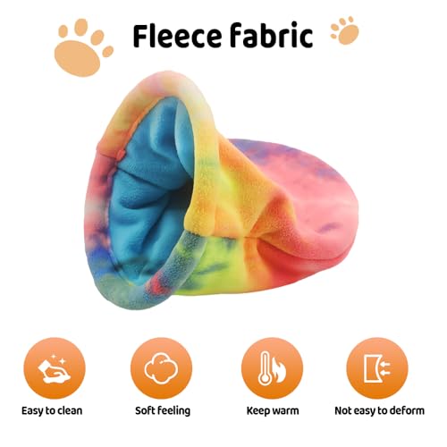 MiOYOOW Hamster Sleeping Bag, Fleece Guinea Pig Bed Soft Small Animal Warm Hideout for Hamsters Guinea Pigs Ferrets - color: yellow pink