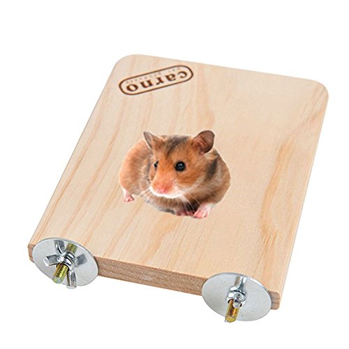 Hypeety Parrot Bird Wooden Platform Perch Pet Dwarf Hamster Gerbil Rat Small Animal Sport Exercise Toy Pet Parrot Bird Cage Perches Square Toy