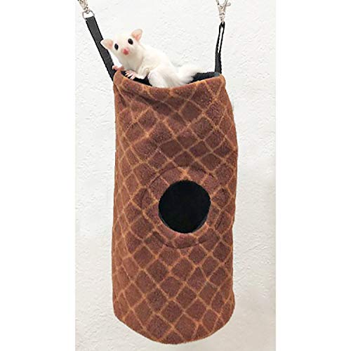 Tree Trunk Pouch (Giraffe) - Hammocks and Bedding for Sugar Glider, Squirrel, Marmoset, Hamster, Rodent, Rat, Reptile, Small Pet
