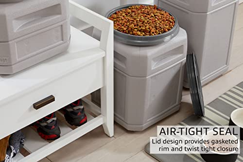 Mighty Tuff Airtight Dog Food Storage Container – 10 Gal, up to 40 lb Capacity – Cat and Dog Food Container with Twist Lid & Handles – BPA-Free, Made in USA - size: 10 Gal/ 40 lbs