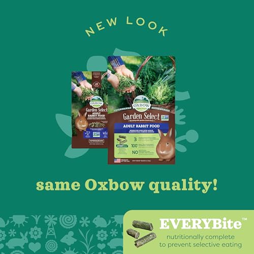 Oxbow Garden Select Adult Rabbit Food, High-Fiber Rabbit Pellets, USA, 4 Pound (Pack of 8) - size: 4 Pound (Pack of 8)