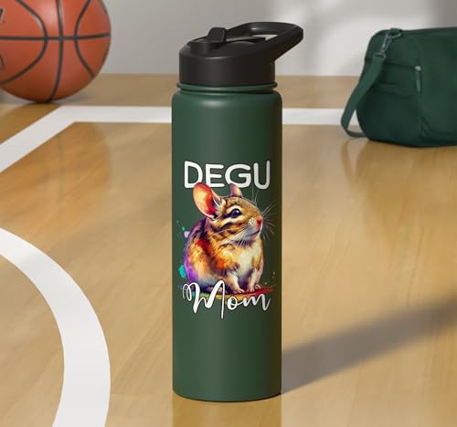 Degu Mom Degu Stainless Steel Insulated Water Bottle - color: Dark Green