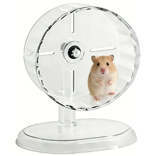 Silent Hamster-Wheel 7.1 Inch, Nonslip Spinning-Wheel, Exercise Hamster-Toys Platform for Hamster Cage Rat Cage Mouse Cage Small Pet Accessories for Hedgehog Gerbil Chinchilla Guinea Pig