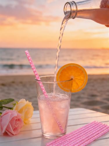 10 Pcs Reusable Leopard Straws Hard Plastic Drinking Straw with Cleaning Brush Leopard Print Animal Drinking Straw Statement Cheetah Animal Straws for Party(Pink) - color: Pink